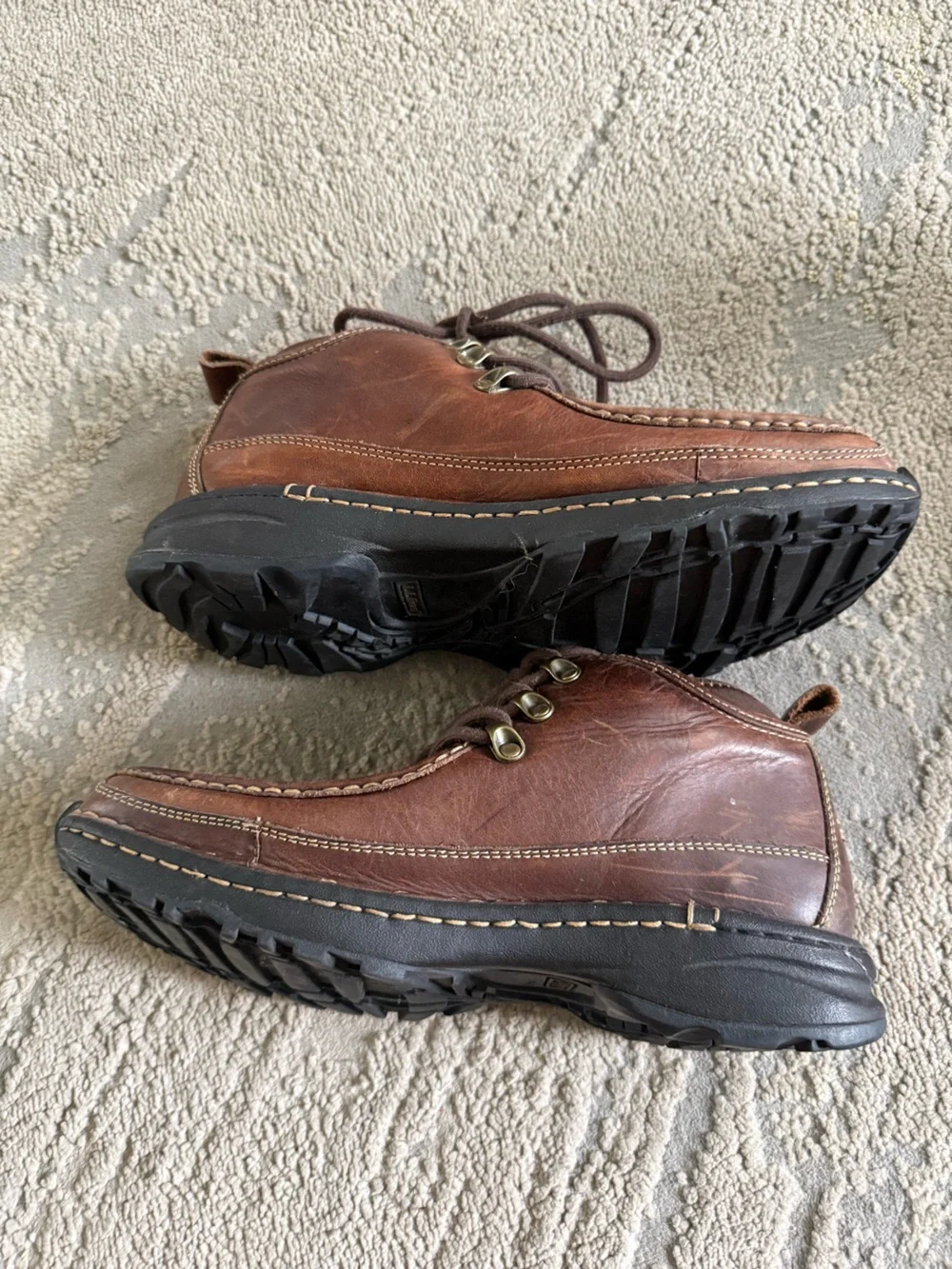 L.L. Bean Allagash Chukka Boots brown leather lace up 8